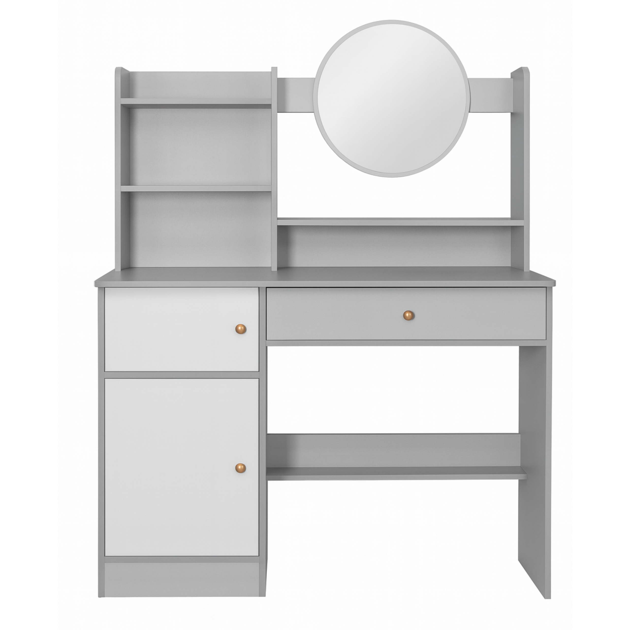 Szara toaletka kosmetyczna elegancki design