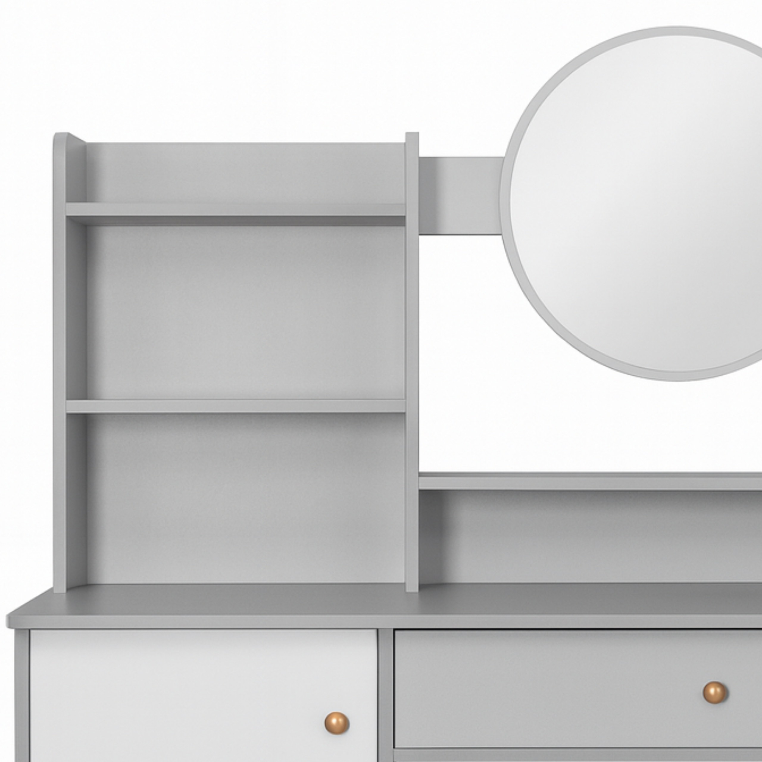 Toaletka z okrągłym lustrem 38 cm
