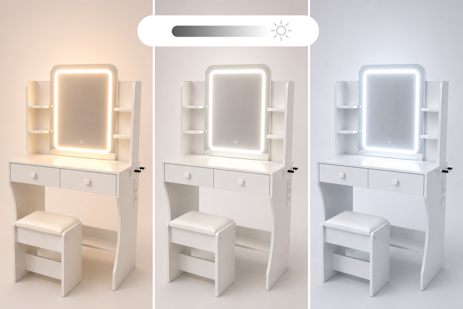 Lustro LED toaletki kosmetycznej 75 cm